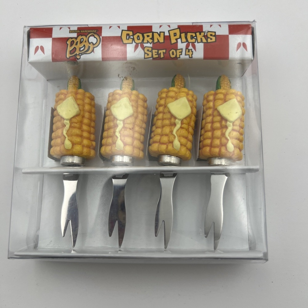 Corn Picks Boston Warehouse Set Of 4‎ BBQ Summertime